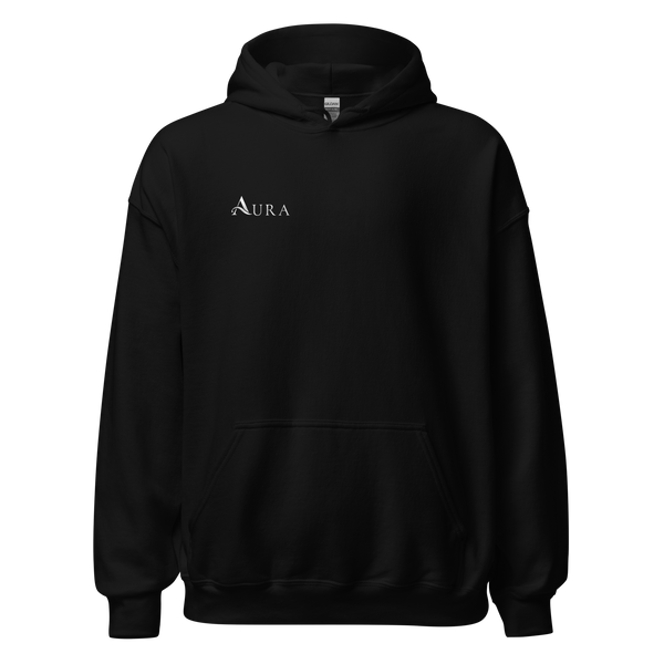 Aura Essence Duo Hoodie – Aura & Signatur, Weiß